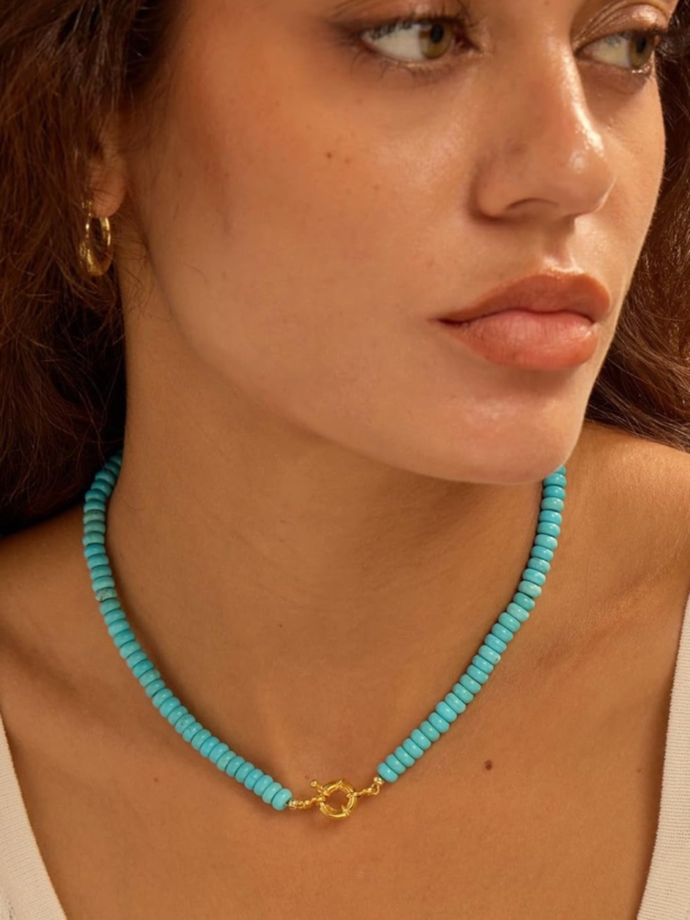 Turquoise Beaded Necklace NEW